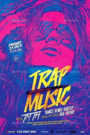 Trap Music Flyer Template
