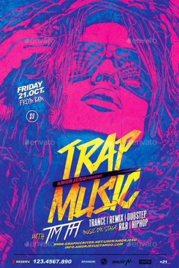 Trap Music Flyer Template