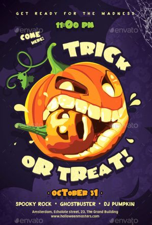 Trick or Treat Halloween Flyer Template