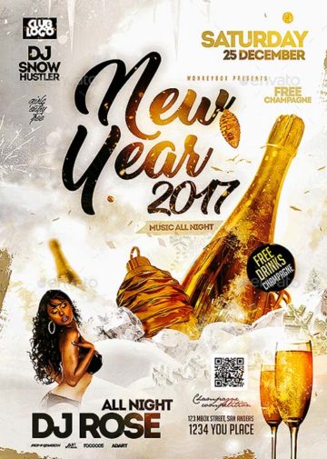 New Year 2017 Flyer Template