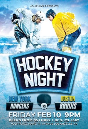 Hockey Night Flyer Template