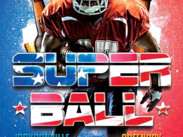 Super Ball Football Sport Flyer Template