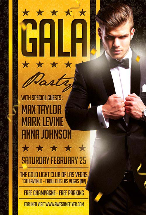 Gala Night Party Flyer Template