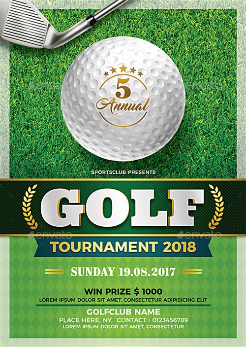 Golf Tournament Flyer Template Flyer For Sport Events Ffflyer