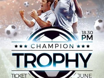 Champion Trophy Soccer Sports Flyer Template
