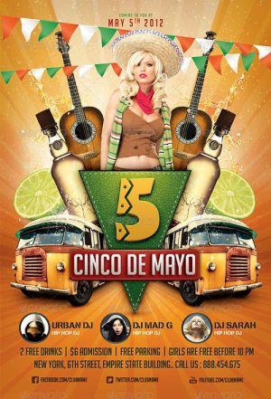 Cinco de Mayo Party Flyer PSD Template