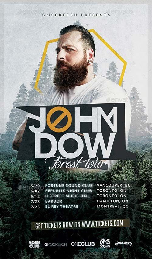 DJ Tour Flyer Template