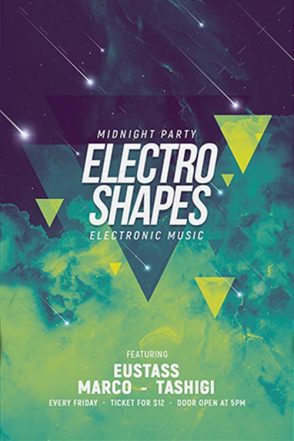 Electro Shapes EDM Party Flyer Template