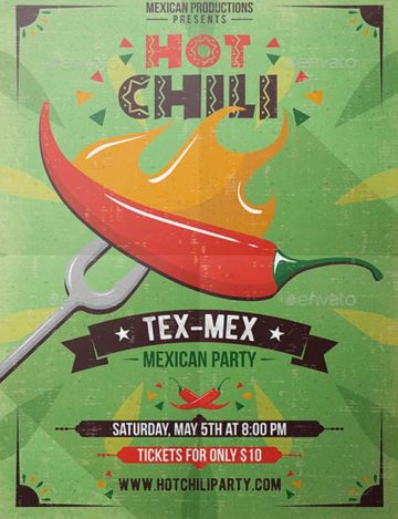 Hot Chili Party Flyer Template