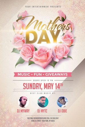 Mothers Day Party Flyer Template