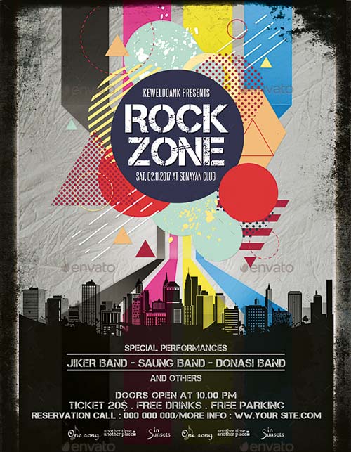 Rock Zone Flyer Template