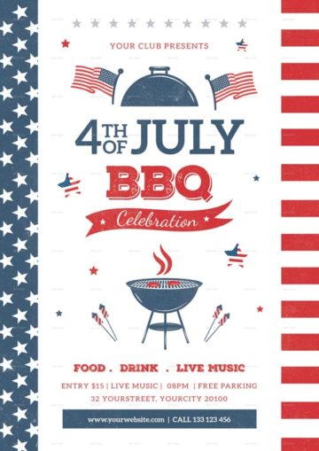 4th Of July BBQ Flyer Template