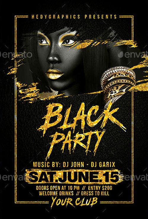 Black Party Flyer Template Elegant Flyer Templates For Party Club Events