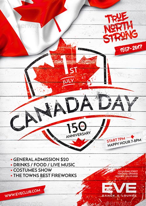 Canada Day Party Flyer Template Flyer For Canada Day Parties