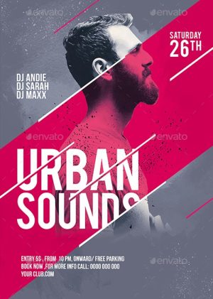 Urban Sounds Party Flyer Template