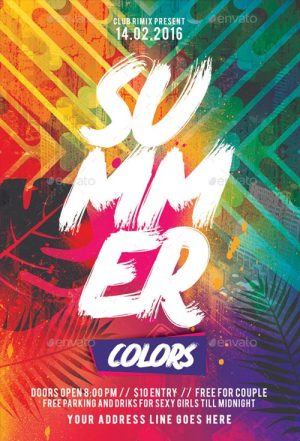 Summer Colors Party Flyer
