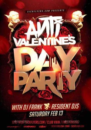 Anti Valentines Day Flyer Template