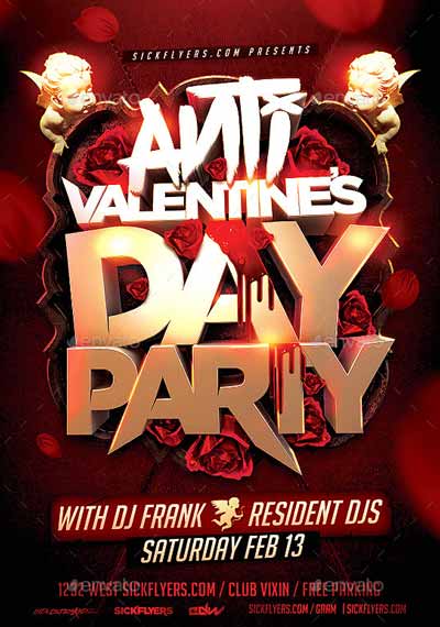 Anti Valentines Day Flyer Template