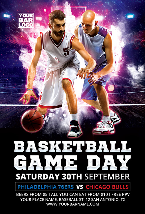 Basketball Game Day Vol 1 Flyer Template