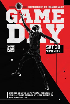 Basketball Game Day Vol 2 Flyer Template