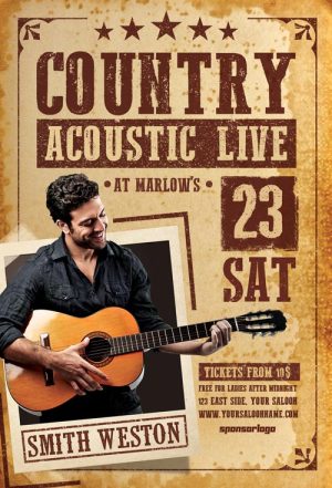 Country Acoustic Night Flyer Template