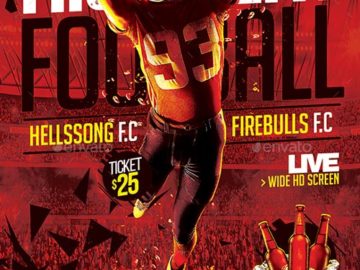 Football Game Night Flyer Template
