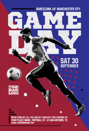 Soccer Game Day Flyer Template