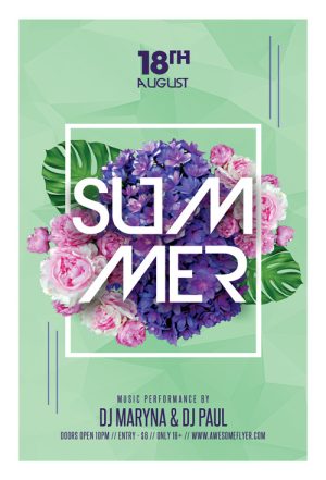 Summer Party Night Club Flyer Template
