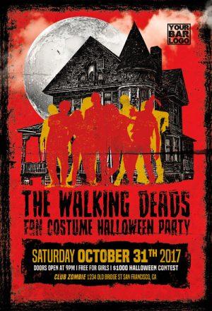 The Walking Dead Party Flyer Template