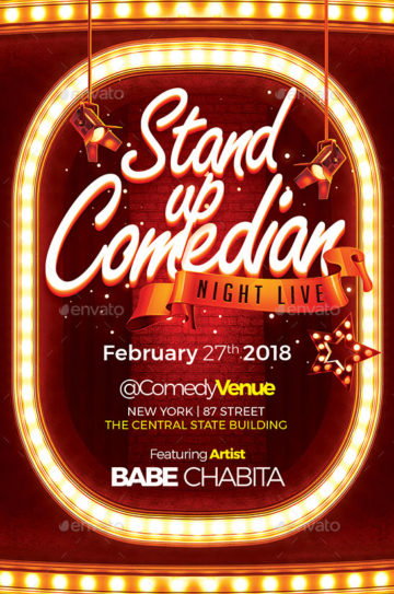 Comedian Night Live Flyer Template