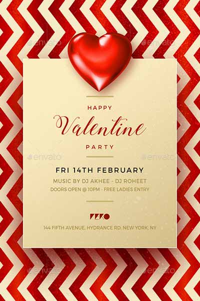 Valentine's Day Party Event Flyer