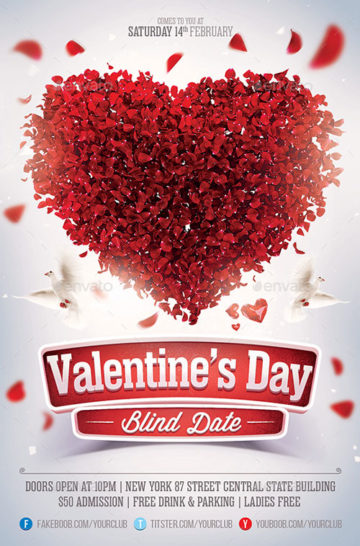Valentines Love Day Flyer Template