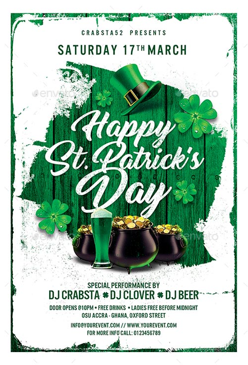 Happy St. Patrick's Day Flyer Template