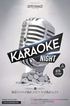 Karaoke Night Flyer Template