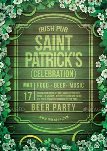 Saint Patrick's Celebration Flyer Template