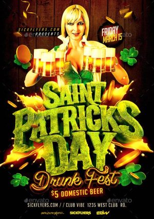 St Patricks Day Beer Fest Flyer Template