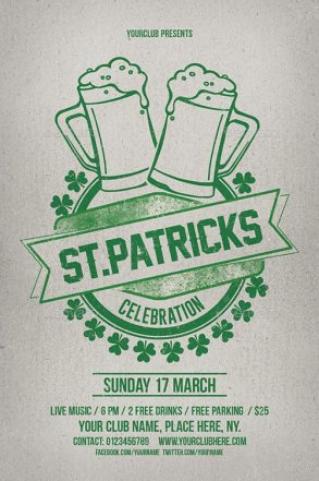 St Patricks Flyer Day Celebration Flyer Template