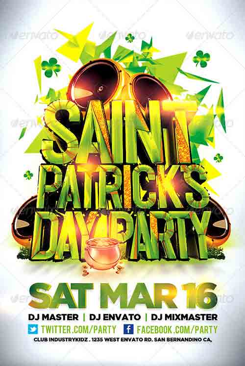 St Patricks Day Flyer Template Download from ffflyer.com