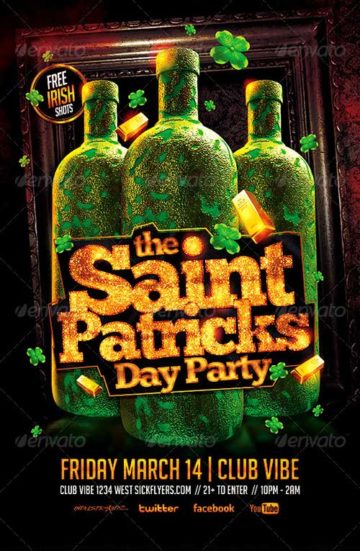 St. Patricks Day Party Flyer PSD Template