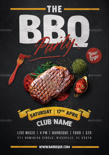 The BBQ Party Flyer Template