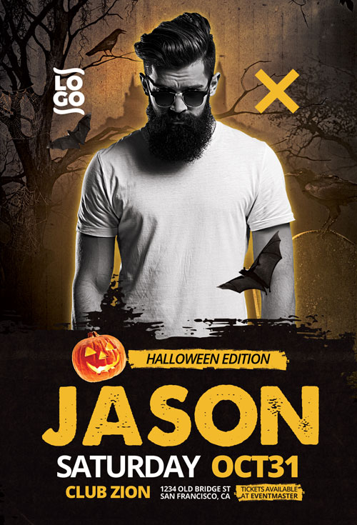 Free DJ Artist Halloween Edition Flyer Template