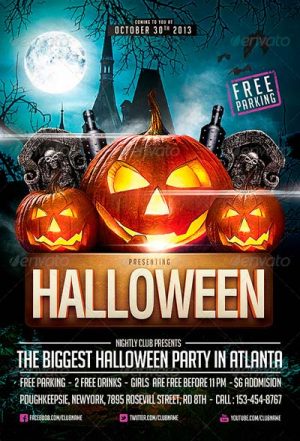 Halloween Scary Party Flyer Template