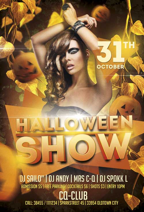 Halloween Show Free Flyer Template