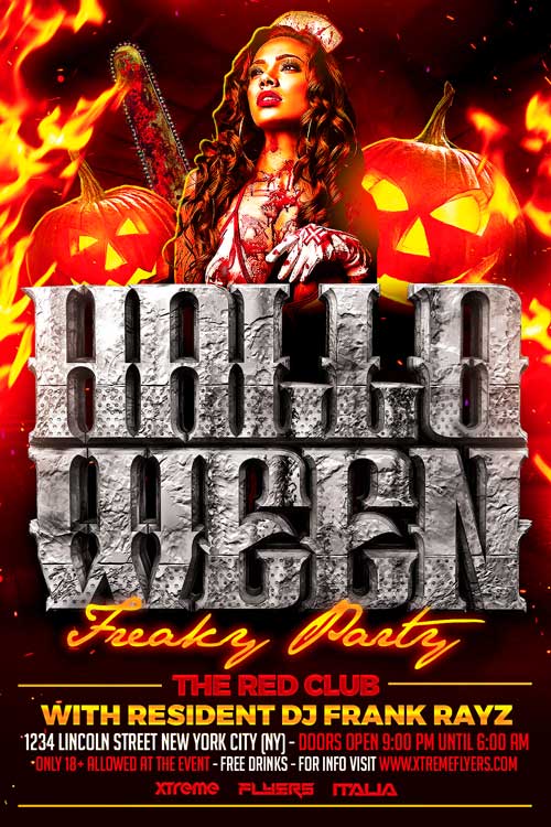 Free Halloween Horror Party Flyer Template