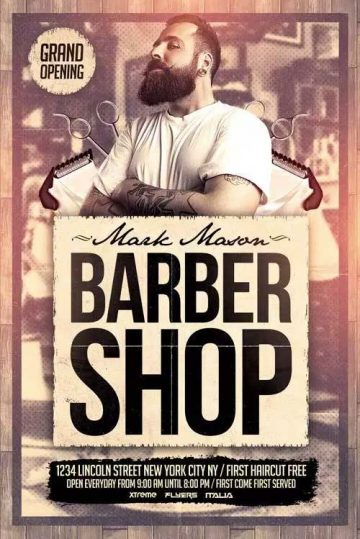 Free Barber Shop Flyer Template