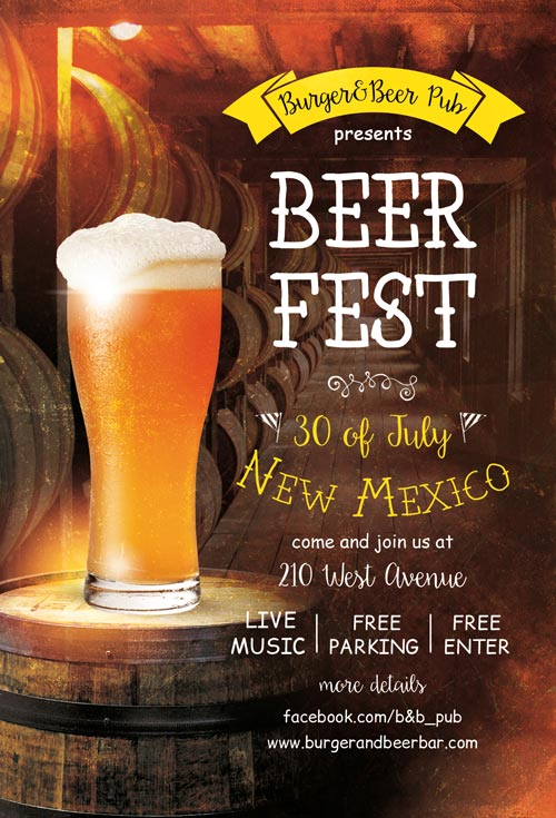 Free Beer Fest Flyer Template