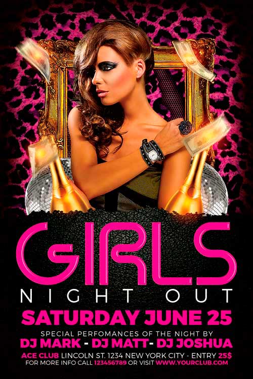 Free Ladies Night Party Flyer Template