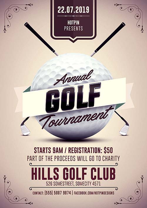 Golf Club Tournament Flyer Template