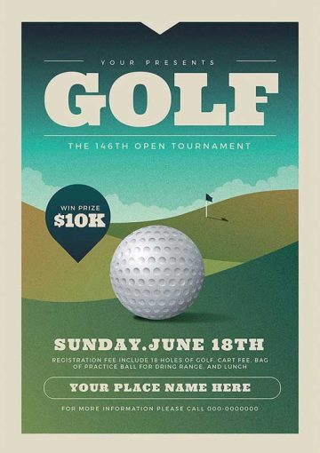 Golf Club Event Flyer Template