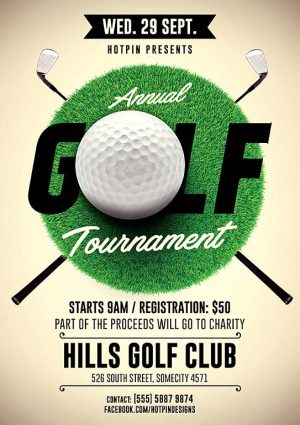Golf Tournament Event Flyer Template